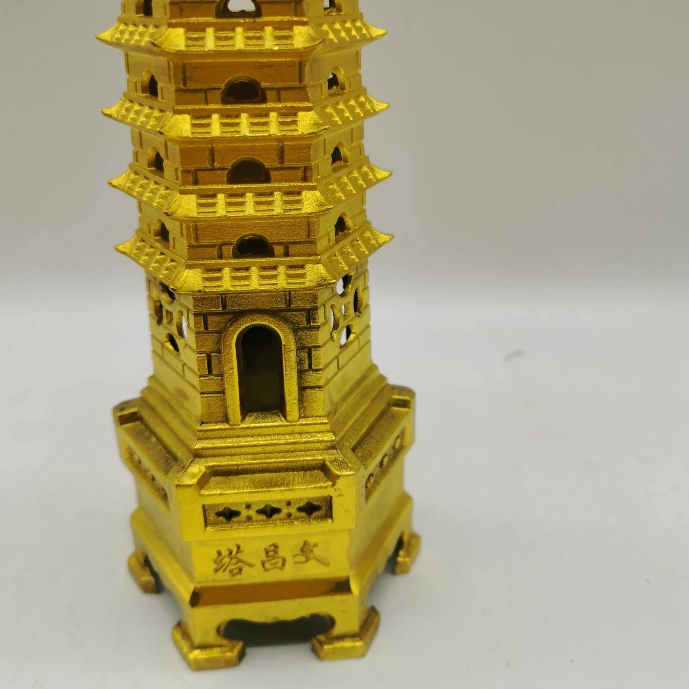 Antique bronze collection of 13 layers of high-grade pure copper Wenchang tower ornaments to help school to help the cause 4