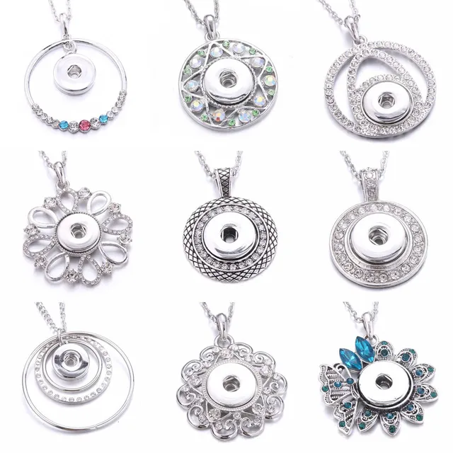 2022 New Round Snap Jewelry Vintage Metal Snap Button Necklaces: A Classic Addition to Your Jewelry Collection