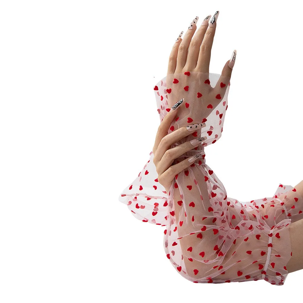Sunshield Breathable Mesh Arm Warmers - Cooling UV Protection Lace Sleeves