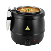 Casserole électrique pour soupe 400W, 10L, chauffe-soupe de cuisine, pot chauffe-aliments avec couvercle 35-80 ° C Pour sauces, boissons 2