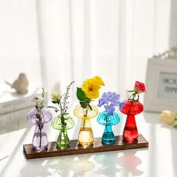 Transparent Mushroom Glass Vase 1