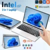 11.6" Convertible 2-in-1 Laptop, Intel N4020 Processor, 8GB RAM Expandable 128GB-1TB SSD Windows 11 Pro, Portable Touch Screen