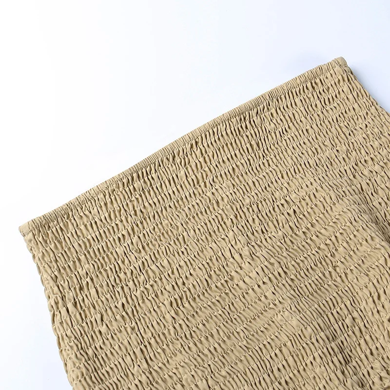 Conjunto de 2 piezas de camiseta sin mangas ajustada con espalda descubierta y falda acampanada con volantes fruncidos para mujer, moda de verano sexy 2025