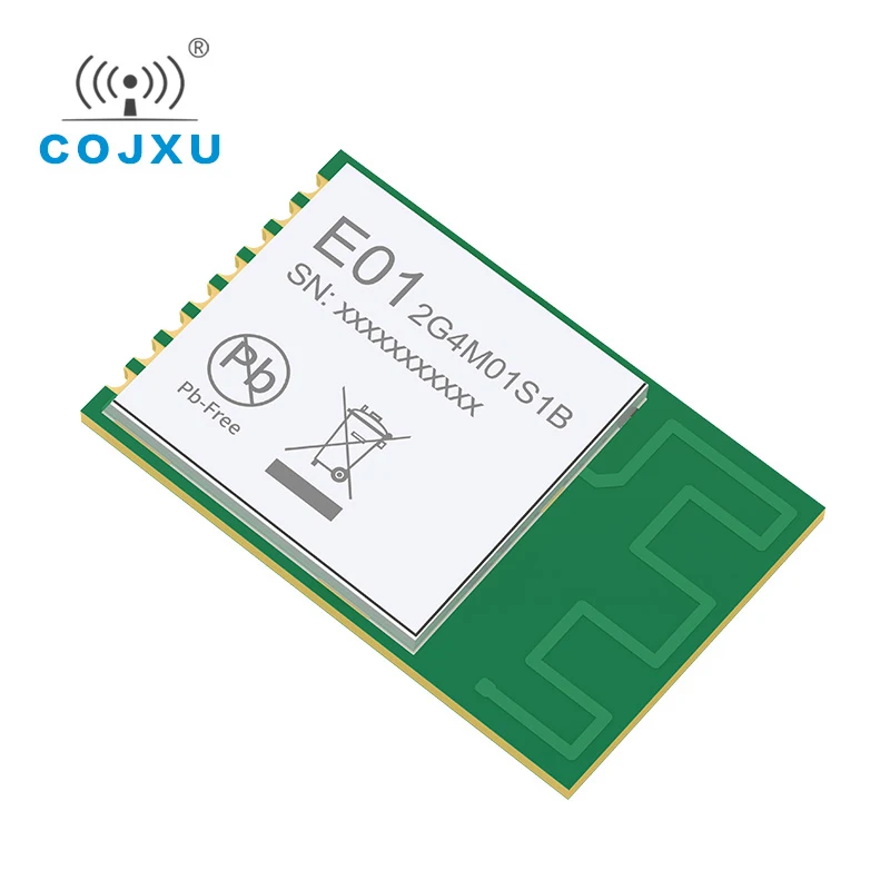 PCB 안테나 SPI 모듈 SMD 스몰 사이즈 크리스탈 발진기, 송신기 및 리시버 E01-2G4M01S1B, 2.4GHz, 5dBm, 200m