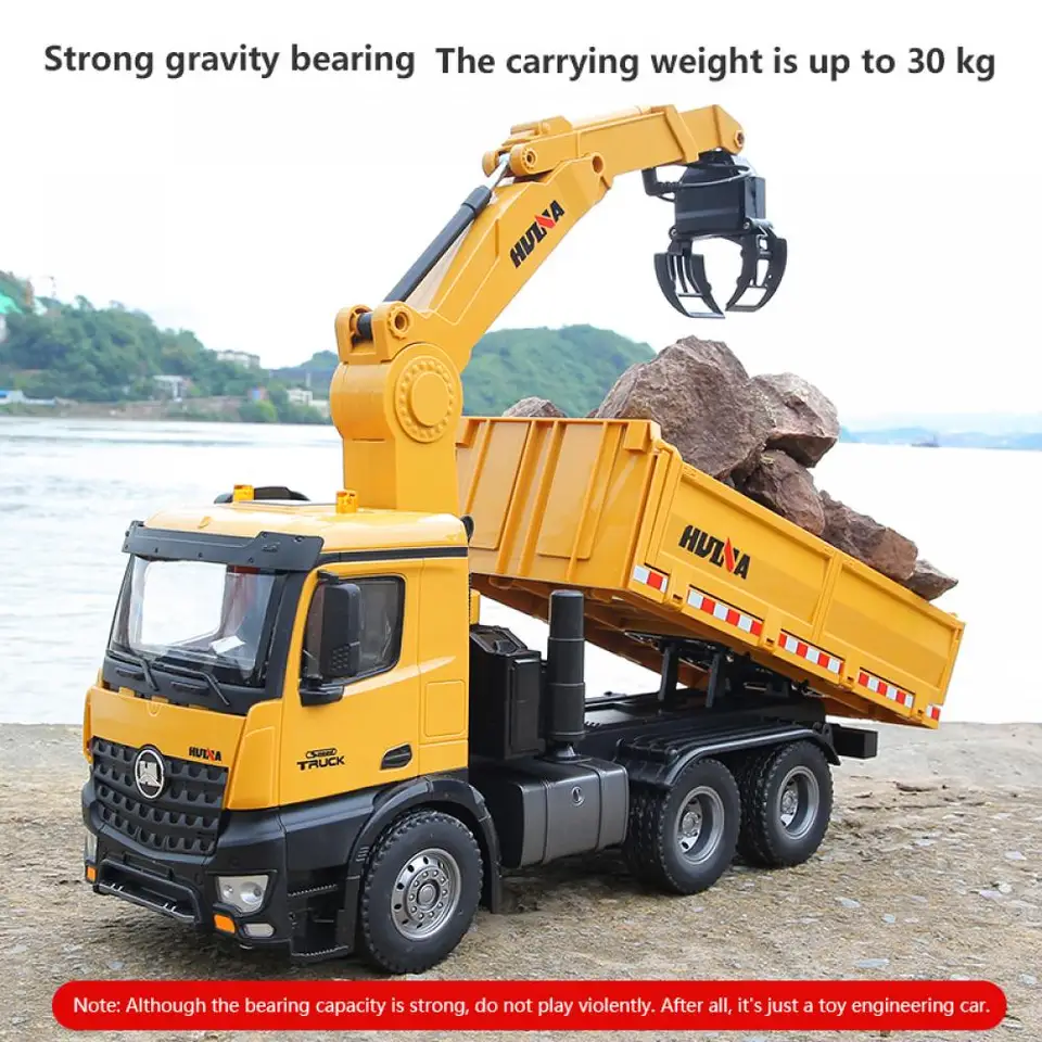 HUINA RCダンプトラック Huina-rc合金ウッドグラップリングダンプトラック、エンジニアリング