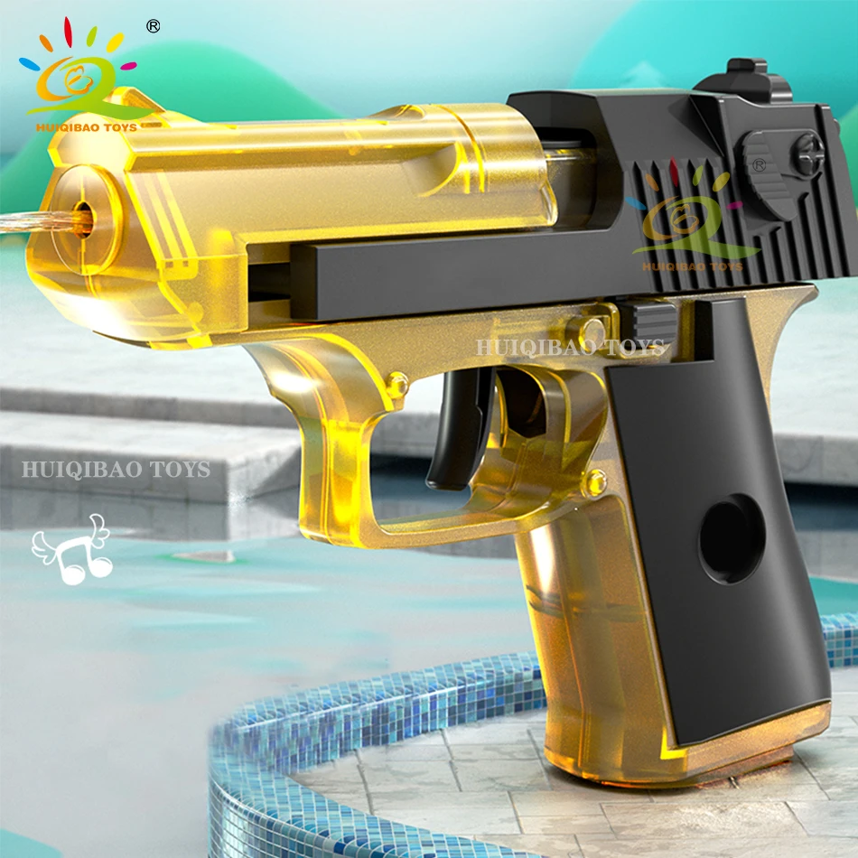 HUIQIBAO Desert Eagle Manual Water Gun Portable Summer Beach Outdoor Shooting Pistol Fight Fantasy Toys for Boys Game Adults Kid 2