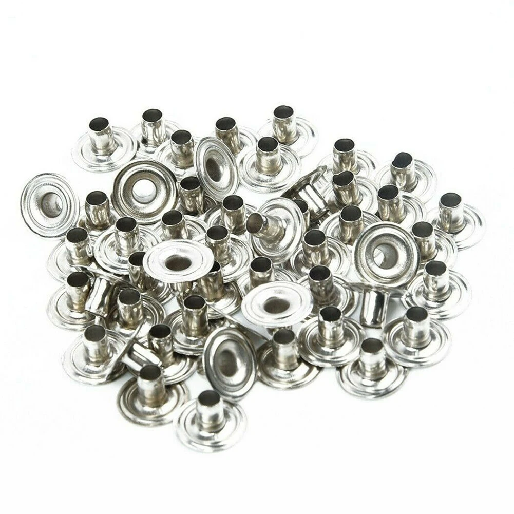 150X Snap Fastener Button Kit Stainless Steel Boat Canvas Screw Press Stud  Cover