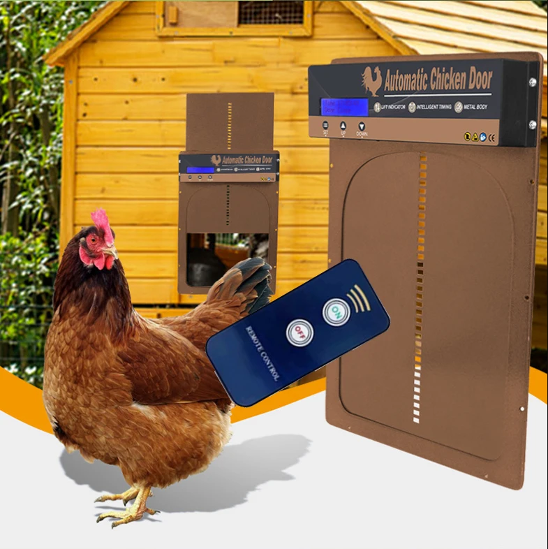 

3in1 Automatic Chicken Coop Door Solar Light Sensor Chicken Coop Timer Light Sense Control House Graden Farm Door for Home Farms