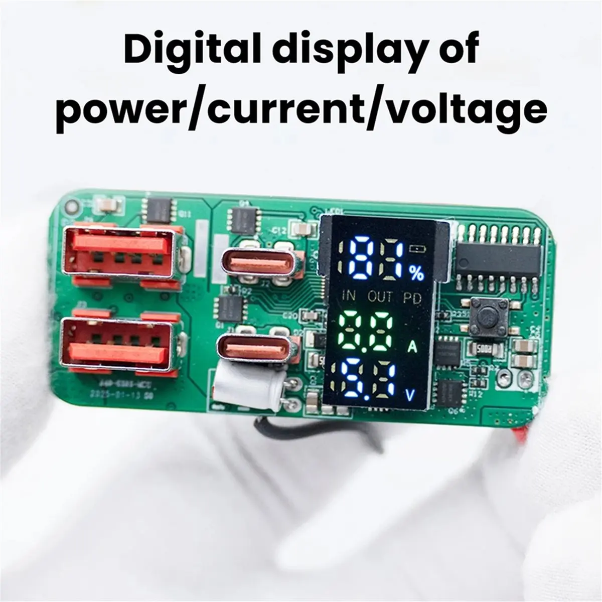(A23G) PD45W 양방향 고속 충전 모바일 전원 메인보드 3S 배터리 보호 보드 보조 배터리 DIY 모듈