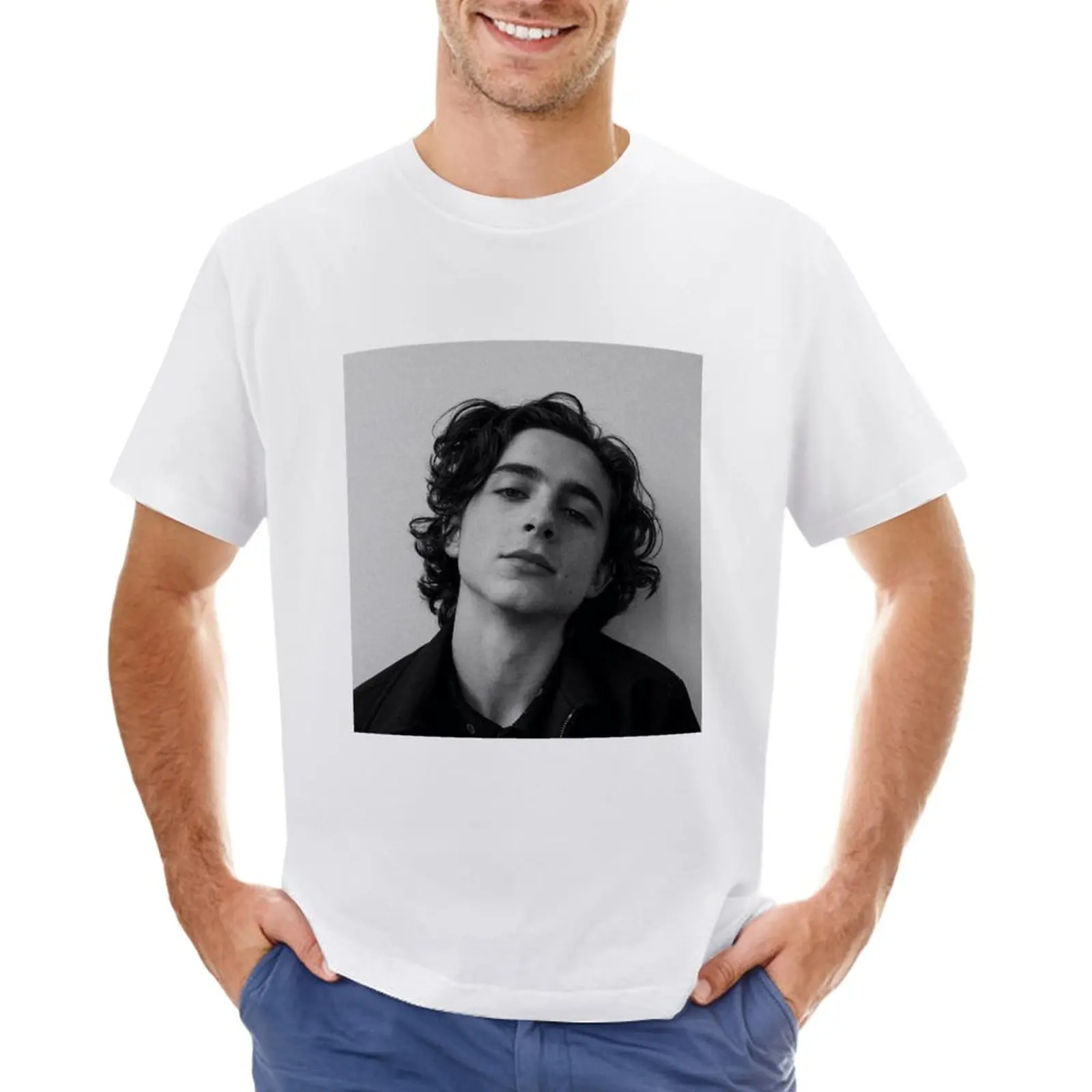 

chalamet T-Shirt sweat Aesthetic clothing oversized men clothing