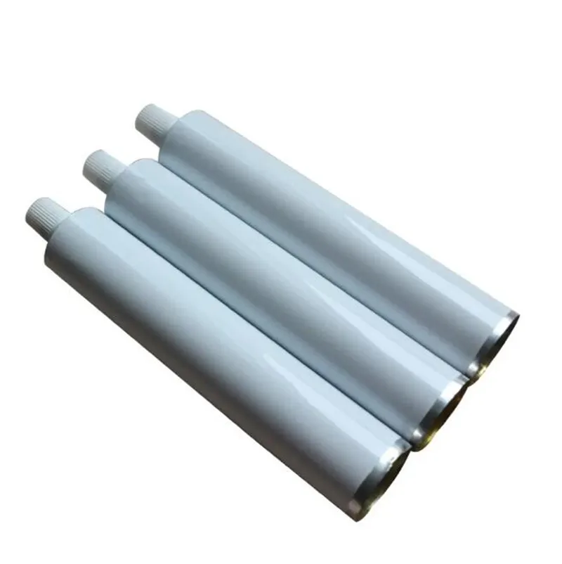 Aluminum Empty Tube 100pcs/lot 5ml-100ml Aluminum Empty Travel Tube Toothpaste Unsealing Tubes With Needle Cap Silver Toothpaste Tube