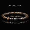 Men's Tiger Eye Bracelet - Natural Stone for Grounding & Protection | Adjustable Healing Crystal Gift for Him
