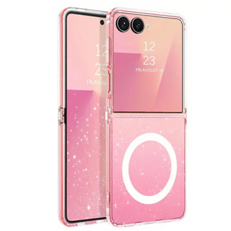 Magnetic Bling Glitter Clear Phone Case - Shockproof Cover
