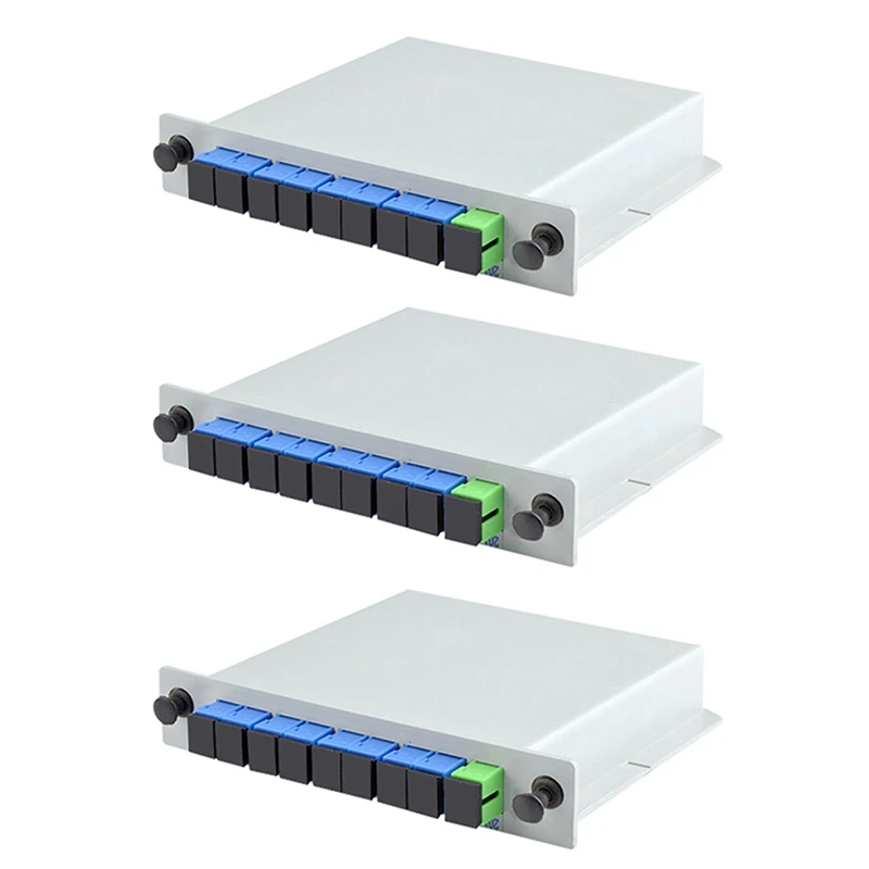 

3X Fiber Optic Plc Splitter 1 X 8 Insertion Outdoor Electrical Splitter / Lgx / Cassette Type Sc/Apc