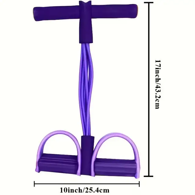 4 Tube Resistance Bands with Ergonomic Pedal, Full Body Workout, Yoga, Pilates, Core, Glutes, Hamstrings,Quads,Chest, Back, Neck 6