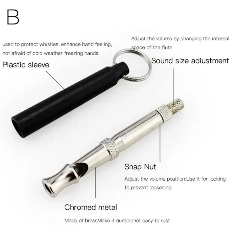 Adjustable Dog Whistle Training Obedience Whistle Sound Repeller Stop Barking Control for Dog Training Deterrent 2PC
