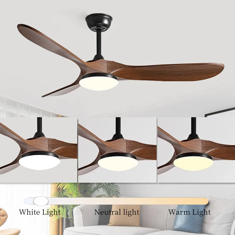 Vintage Chandelier 42 52 Inch Remote Control For Home Living Room Dining Room Decoration Fan LED