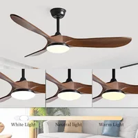 42 52 Inch Vintage Chandelier Remote Control For Home Living Room Dining Room Decoration Fan LED With Light Electric Fan 2