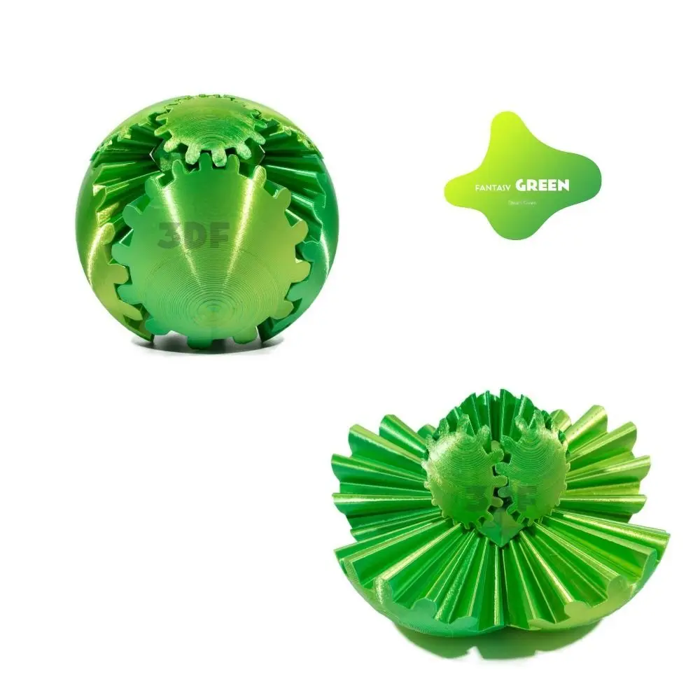 Kids Toy Eye-catching 3D Gear Ball Gear Sphere Relaxing 3D Printed Gear Ball Sensory Colorful Deformation Spin Ball Desk Toy