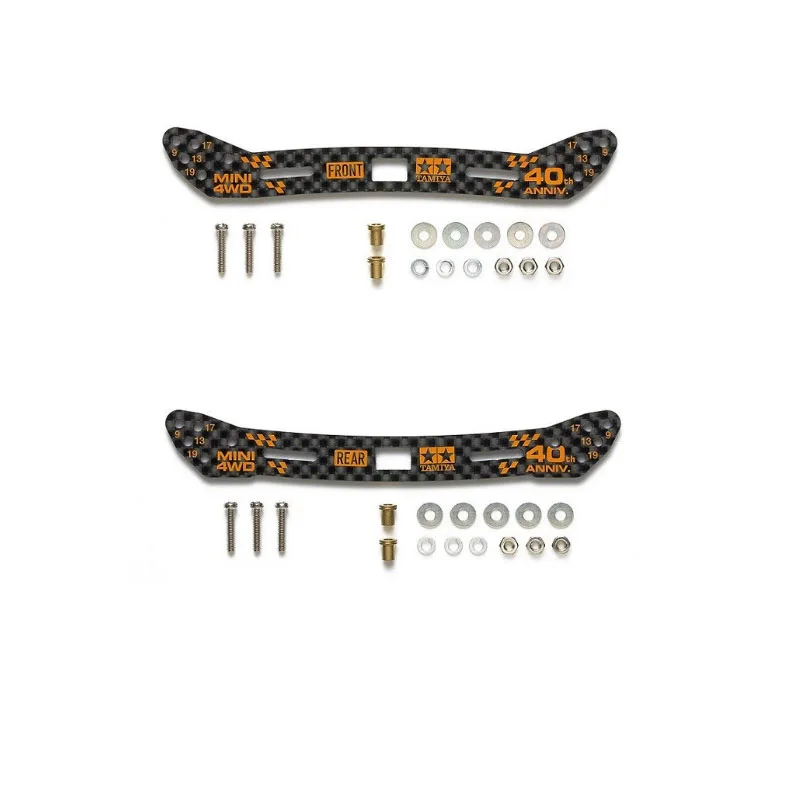 Fatto In Casa Tamiya Mini 4Wd 2Mm Carbon Anteriore 95284 Posteriore 95285 1Set Hg Carbon Stay Per Ampio Ammortizzatore Posteriore Per Auto In Scala 1/