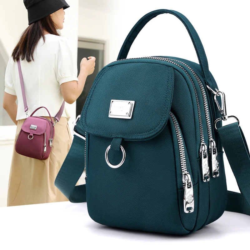 Casual style solid color handbag with detachable shoulder strap, city themed zipper crossbody bag, shoulder bag