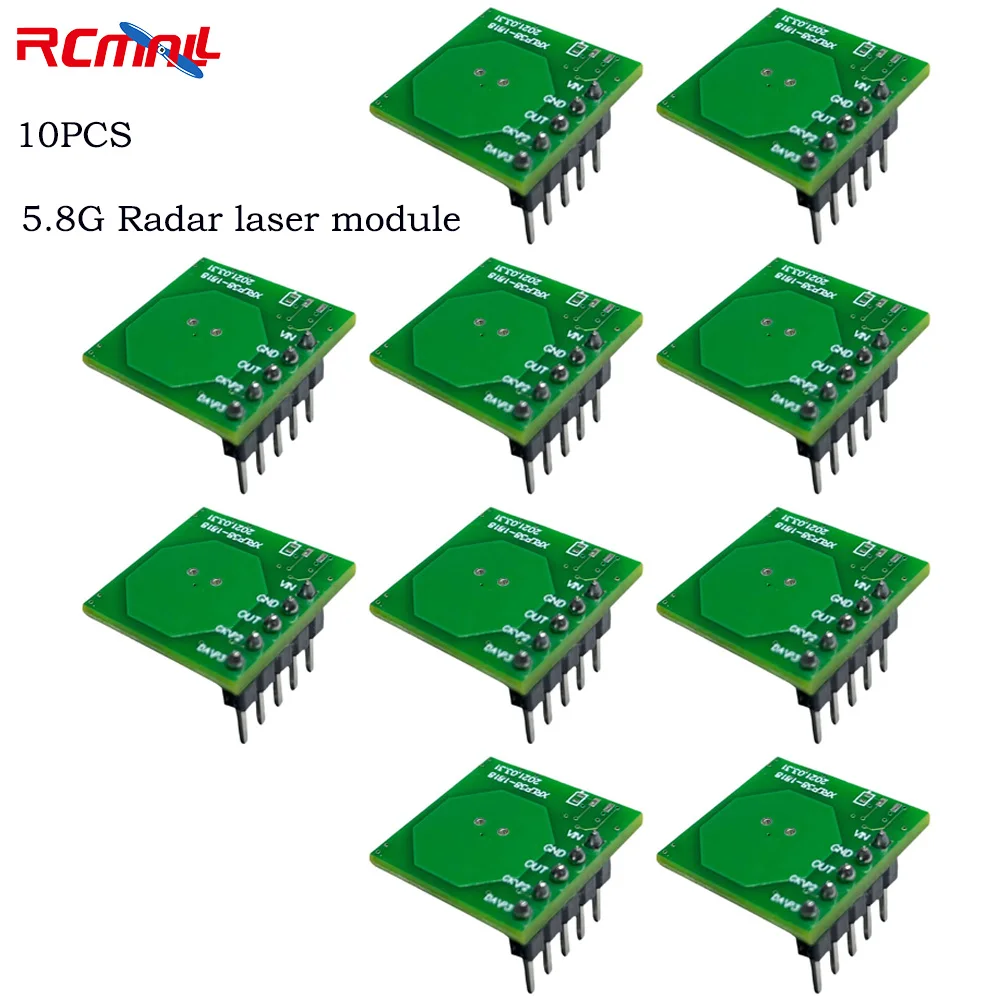 

10PCS MG5850 Radar Sensor 5.8G Low Power Microwave Human Body Movement Intelligent Detection Module Doppler Sensor 3.5V-12V