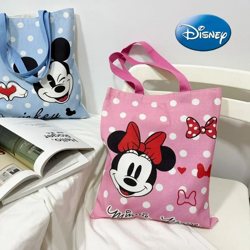 Shoulder Bag Canvas Bag Disney Mickey Canvas Bag Women's Shoulder Bag Commuting Tote Large Capacity Tote Mummy Bag
