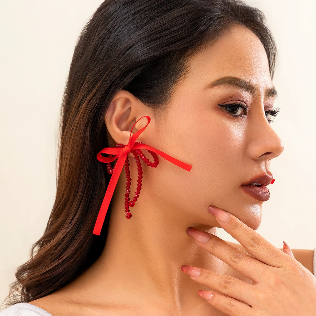 nuavo☆Ribbon Classic earring★韓国人気★ Korean Fashion Kpop Earring Jewelry Girl New Ribbon