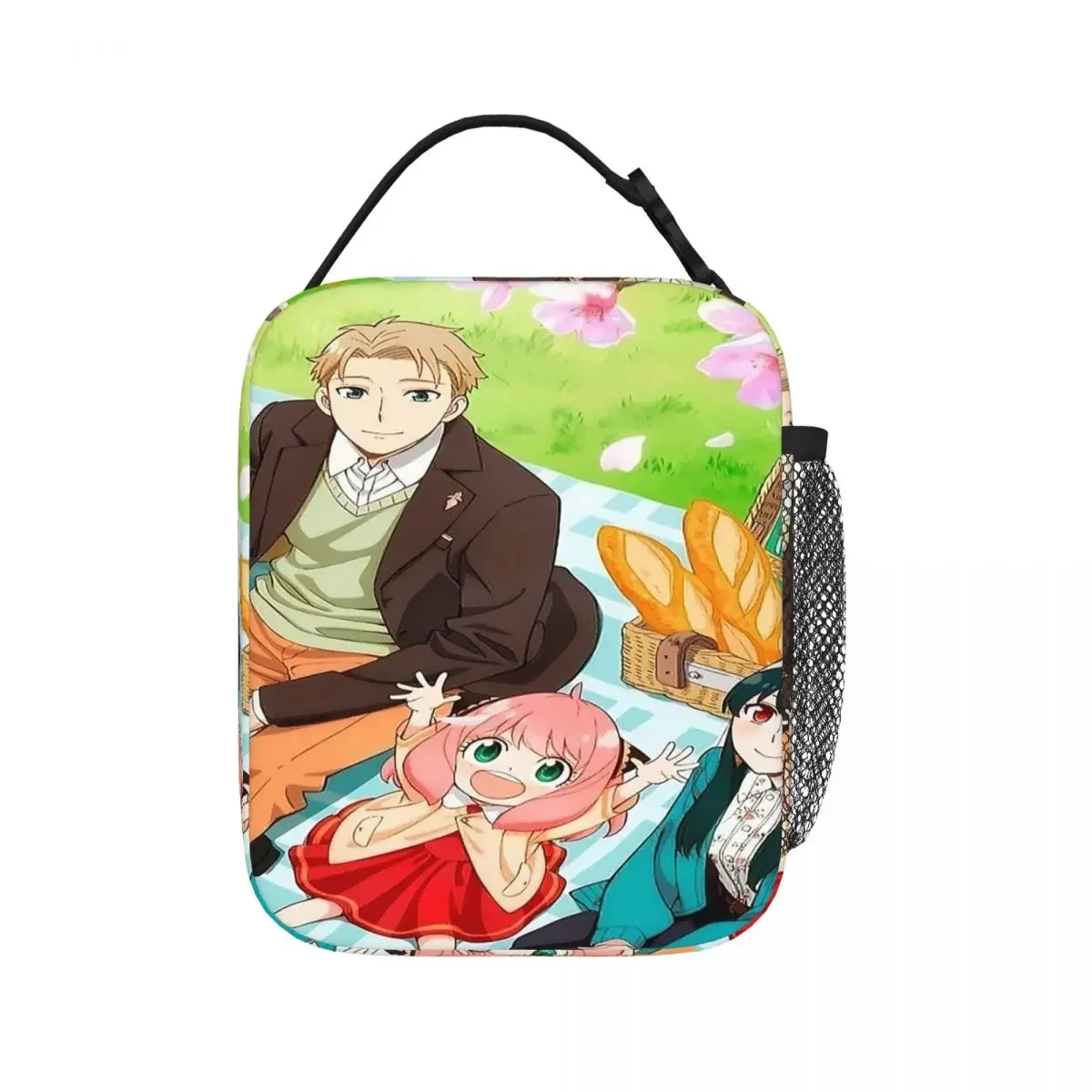 

The Spy X Family Goes To Admire Cherry Blossoms In The Spring Lunch Bags Insulated Lunch Tote Picnic Bags for Woman Kids School