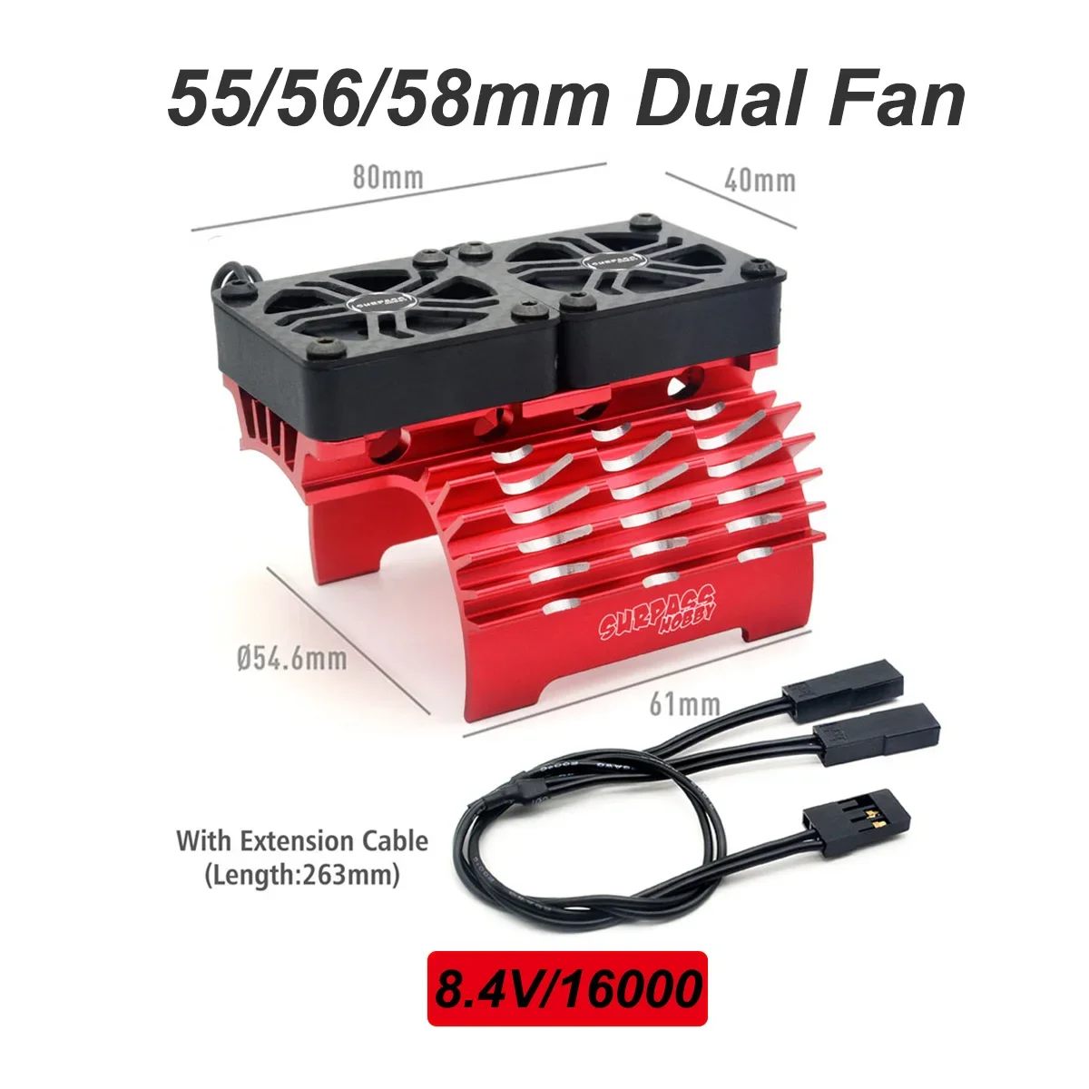 High-Performance Metal Heat Sink with Cooling Fan for RC Car Brushless Motors