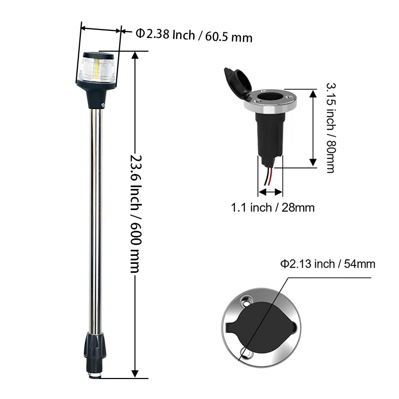 Boat Accessories Lights Pactrade Marine Black Housing Button Navigation ...