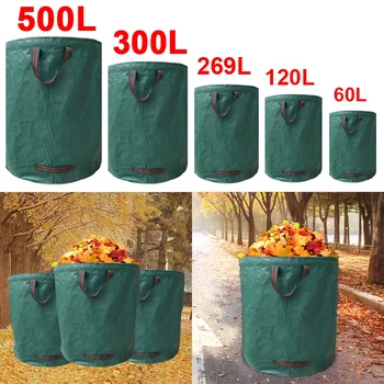 Leaf Bag Foldable Large Capacity Garden Waste Bag Reusable Garden Garbage Bag Fallen Leaves Basket Outdoor Gardening Storage Bag