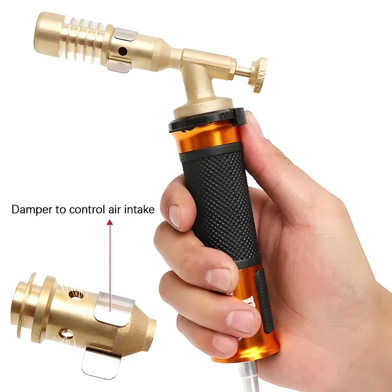 Universal Gas Torch High Temperature Gold Silver Smelting Fire Torch Handheld Copper Aluminum Iron Welding Gun LPG Flamethrower gas torch welding torch