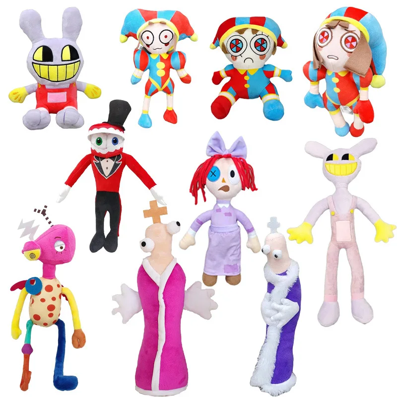 The Amazing Digital Circus Plush Pomni and Jax Plushie Doll Toys Cute Stuffed Animal Birthday for Kids Children Christmas 2023new the amazing circus pomni jax plush cartoon plushie toys theater rabbit doll stuffed toys children christmas kids gifts