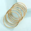 New Stainless Steel Bangles For Women Indian Multiple Layer Round Women Bracelet Gold Color Wedding Engagement Jewelry Gifts 3