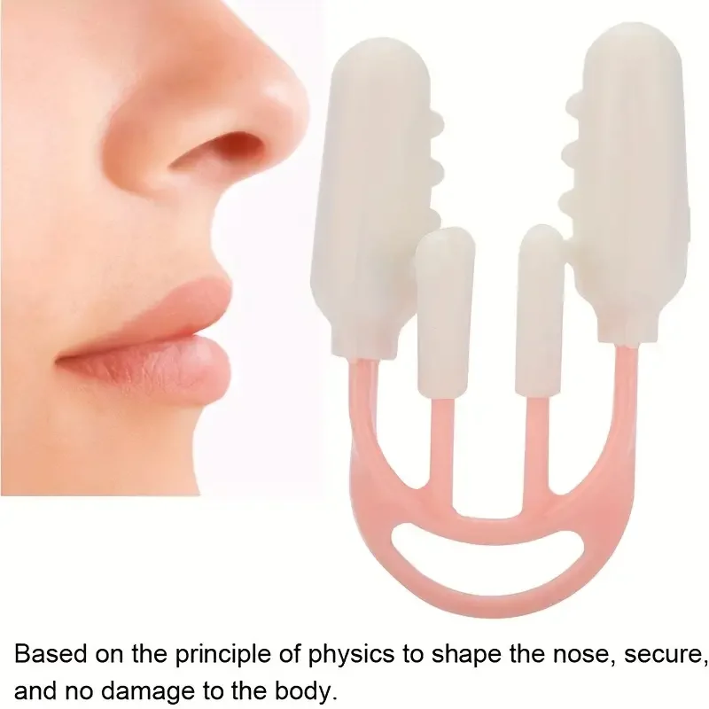 nose shaper clip pain free nose bridge straightener corrector beauty up lifting soft safety silicone tool for wide crooked nose women men details 5