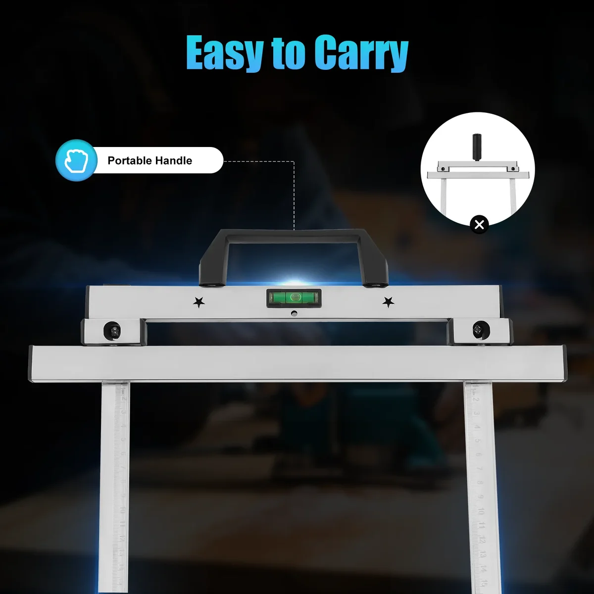 Positioning Cutting Board Tool, Circular Saw Guide System, Woodworking Accurate Rip-Cut Track Rail Edge Frame Tool For 4“ Saw — view 3