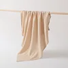 Personalized Name Cotton Muslin Baby Swaddle Blankets Newborn Receiving Blanket Solid Swaddle Wrap Infant Soft Sleeping Quilt 3