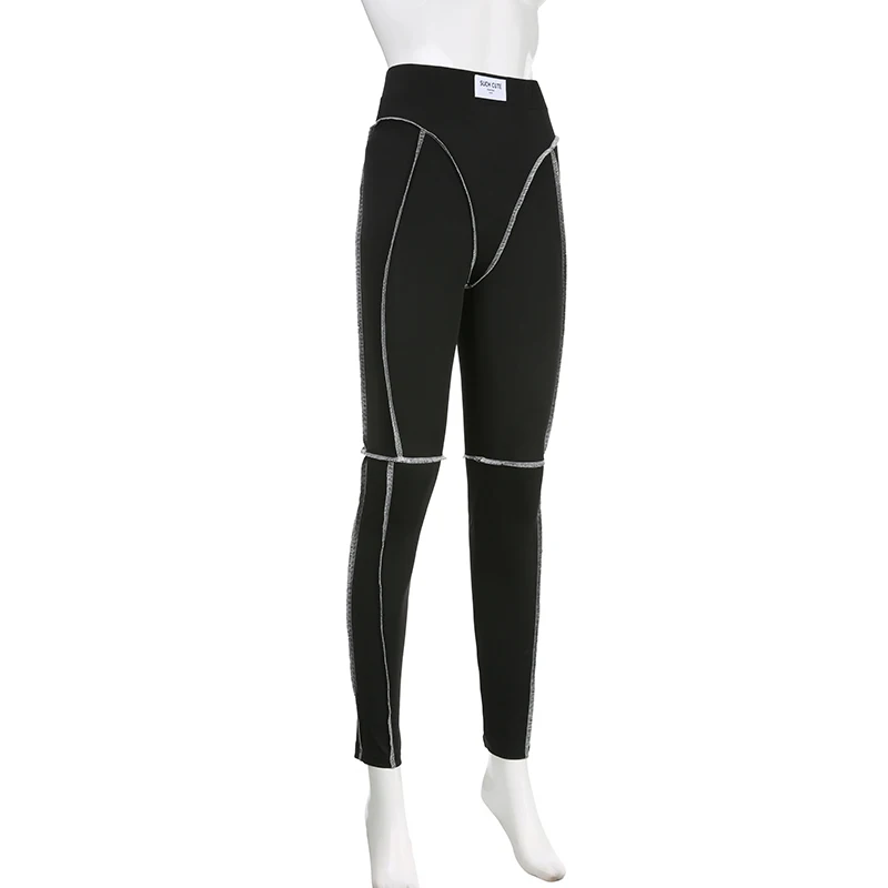 Female  Fashion Skinny Pants Seamless Streak Casual Stretchy Leggings For Women Sporty Workout Overalls Spring Outfits
