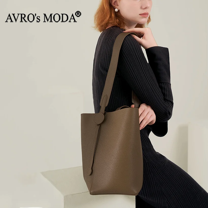 AVRO's MODA Brand Fashion Genuine Leather Shoulder Bucket Bags For Women  Handbag Laides Luxury Designer Crossbody Messenger Bag