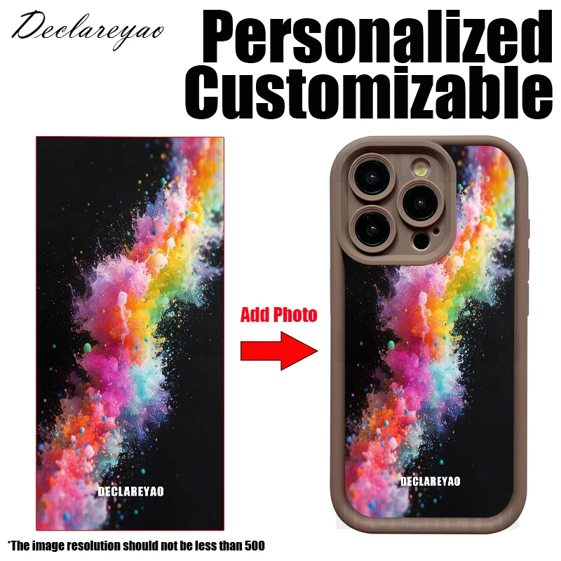 Personalisierte DIY individuelle Foto individuelle Hülle für Apple iPhone 16 Pro Max 15 14 Plus 13 12 Mini 16e Cover Bild Silikon weich – Detail 4