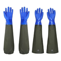 Extended Length Long Waterproof Rubber Gloves Resist Acid, Alkali & Oil, Shield Your Arms from Water and Scratches 1