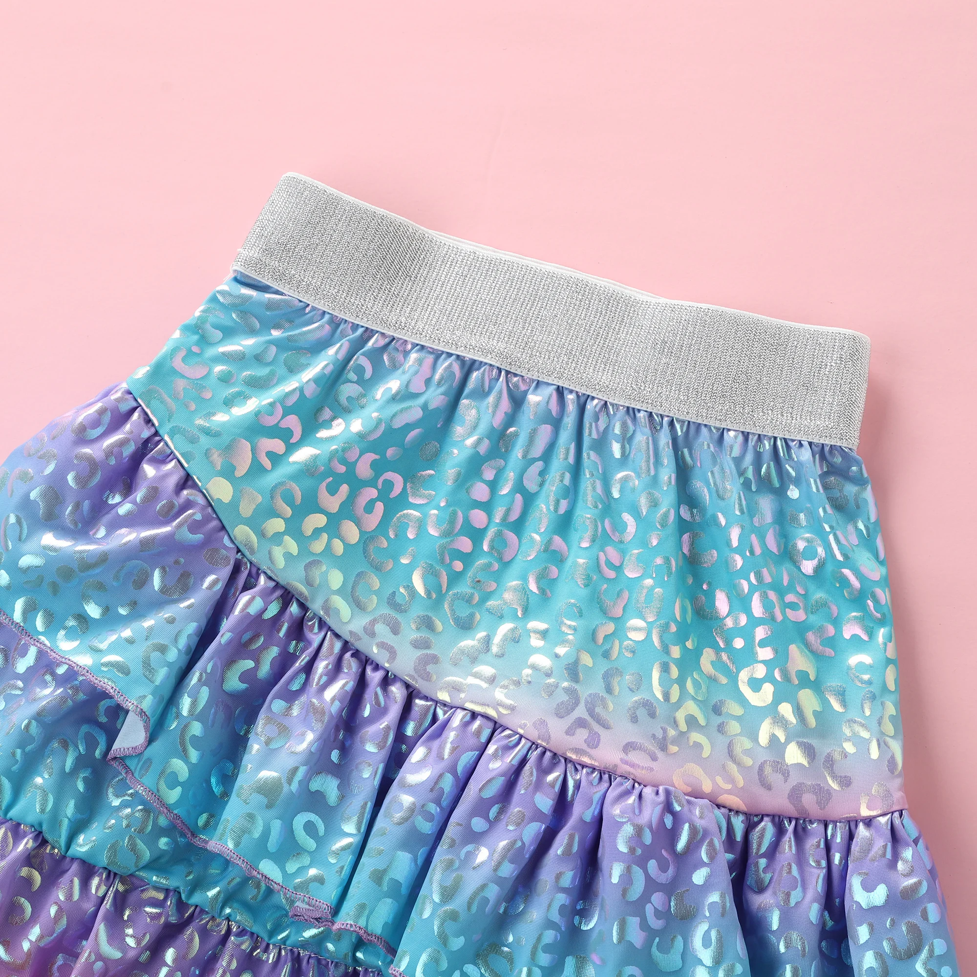 Summer Mermaid Rainbow Fish Scales Birthday Party Skirt For Primary and Secondary School Girls F5510