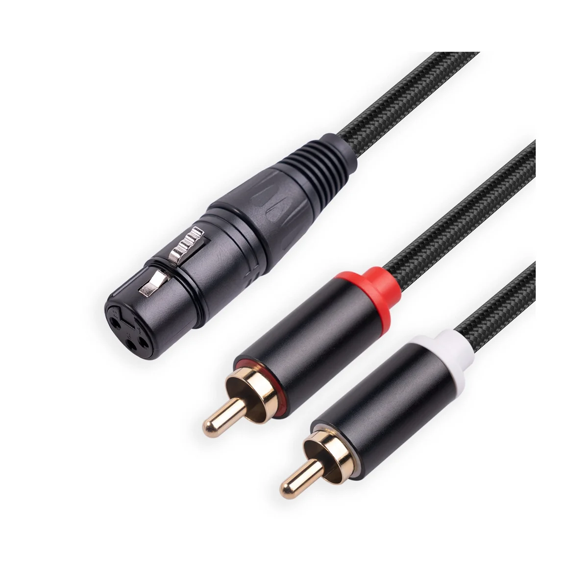 

3 Pin XLR Female to Dual RCA Male Y Splitter Cable,Mixer Amplifier Audio Cable,Stereo Audio Interconnect Cable, 2