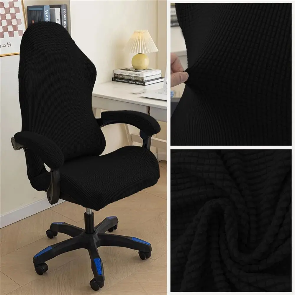 Solid Color Gaming Chair Cover Polyester Elastic Computer Chair Cover Dustproof Breathable Seat Protectors Gaming Chair