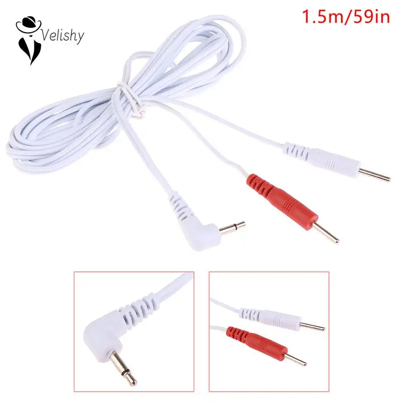 

2.5mm Electrotherapy Electrode Lead Electric Shock Wires Cable For Tens Massager Connection Cable Massage 1.5m