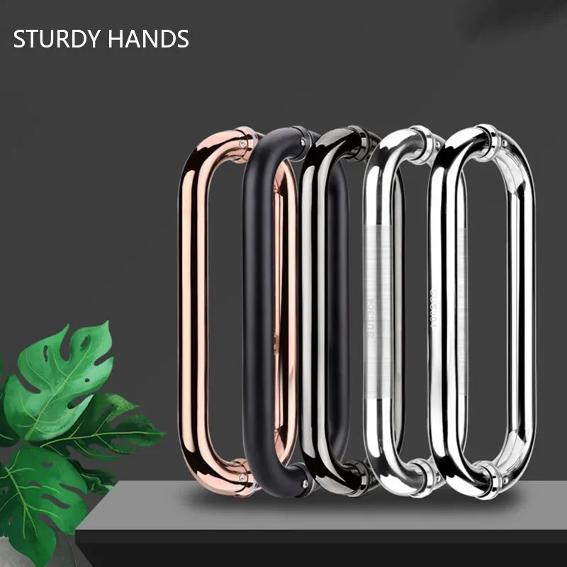 

Ручка из нержавеющей стали для стеклянных дверей, вытяжной рычаг для ванной комнаты, набор ручек для дверей сарая, фурнитура для мебели