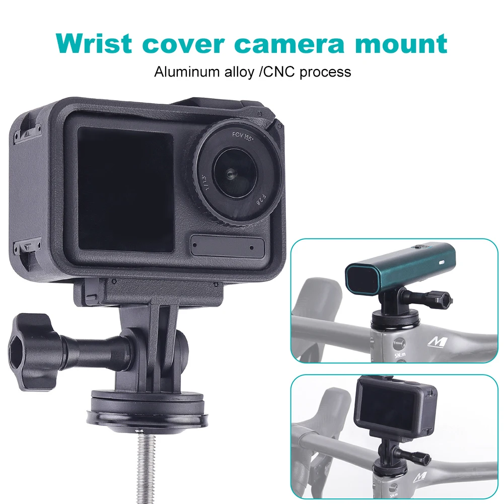 Bicycle Camera Mount Aluminum Alloy Bicycle Speedometer Mount Multifunctional Cycling Headlight Bracket for Garmin/DJI