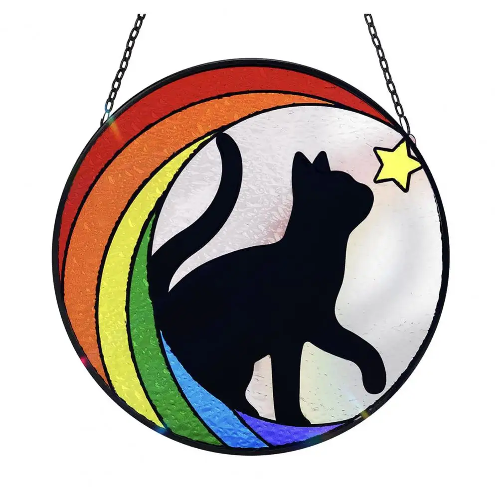 Dog Memorial Pendant Bright Color Fade-resistant Puppy Memorial Suncatcher Meaningful Hanging Remembrance Ornament Pet Supplies