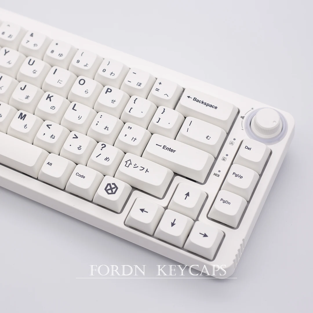 Keycaps brancos minimalistas para teclado mecânico, Keycaps